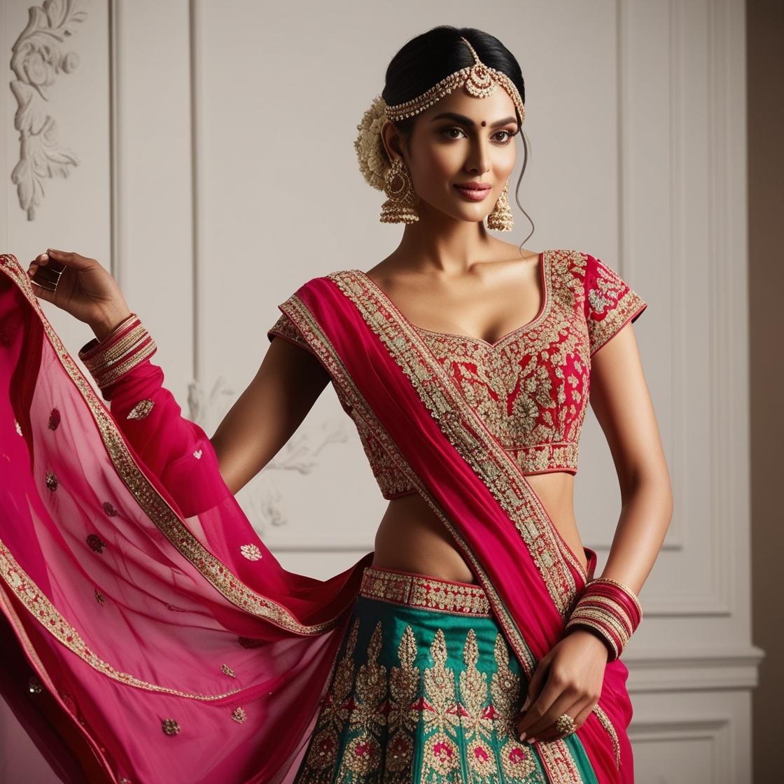 Indian Beautiful lady with traditional dress as Miss India Stellar 2024 (1)